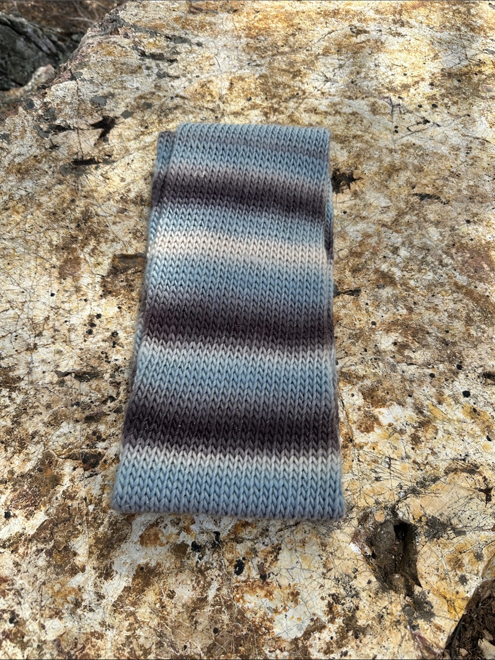 Blue Purple and Cream Infinity Scarf